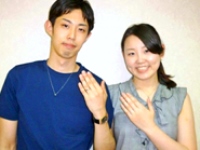 婚約指輪（エンゲージリング）・結婚指輪（マリッジリング）の木川様カップル