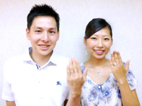 婚約指輪(エンゲージリング)・結婚指輪(マリッジリング)の渡邉様カップル