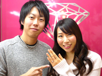 婚約指輪(エンゲージリング)・結婚指輪(マリッジリング)の山下様カップル