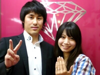 婚約指輪(エンゲージリング)・結婚指輪(マリッジリング)の濱二様カップル