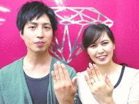 婚約指輪(エンゲージリング)・結婚指輪(マリッジリング)の猪狩様カップル