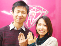 御徒町の上野本店で婚約指輪(エンゲージリング)ご購入のお客様