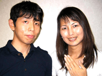 銀座本店で婚約指輪(エンゲージリング)ご購入のお客様