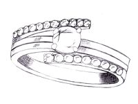 お客様理想の婚約指輪（エンゲージリング）・結婚指輪（マリッジリング）のデザイン作成